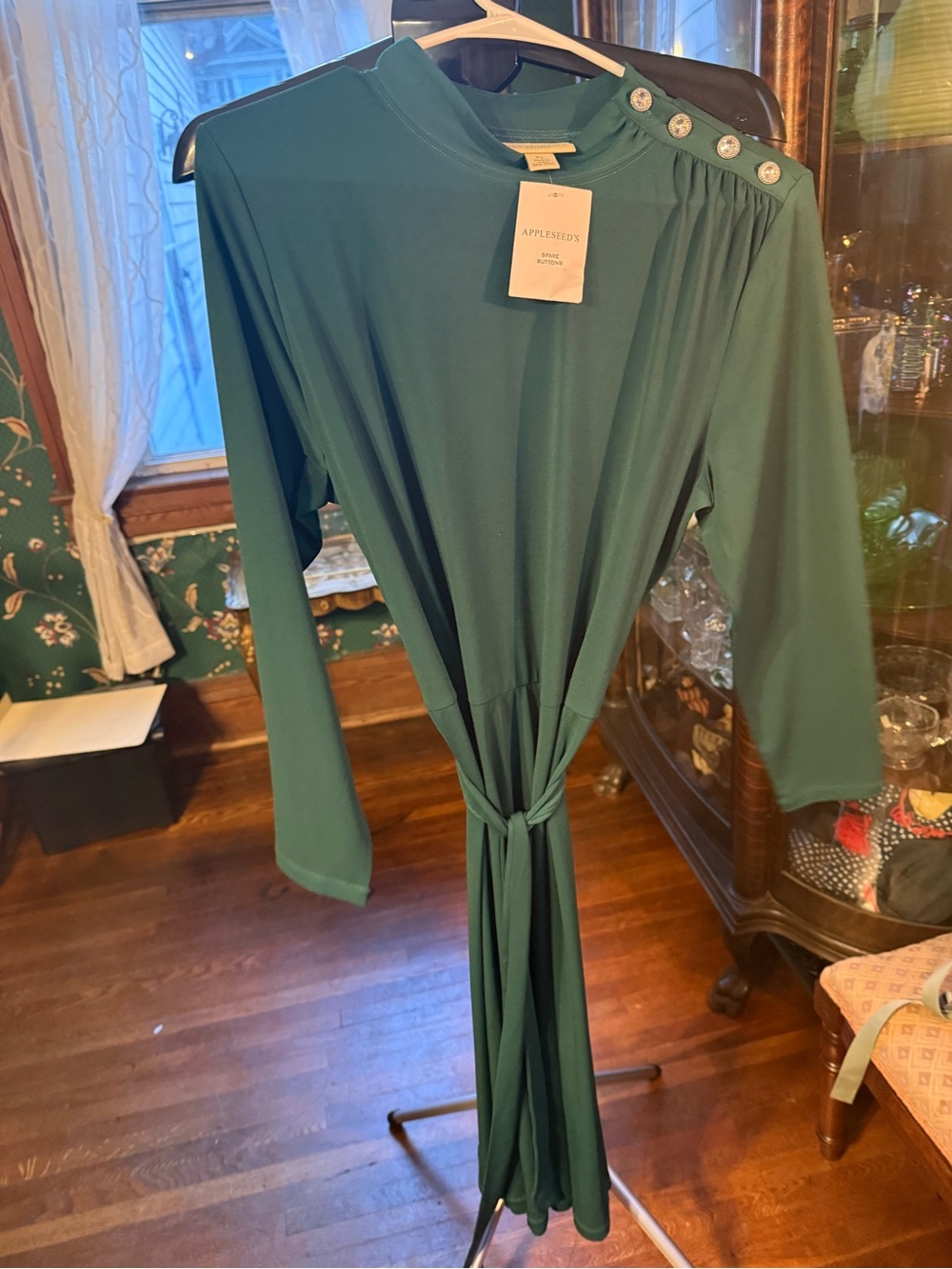 Appleseed's Deep Green Petite Crewneck Top